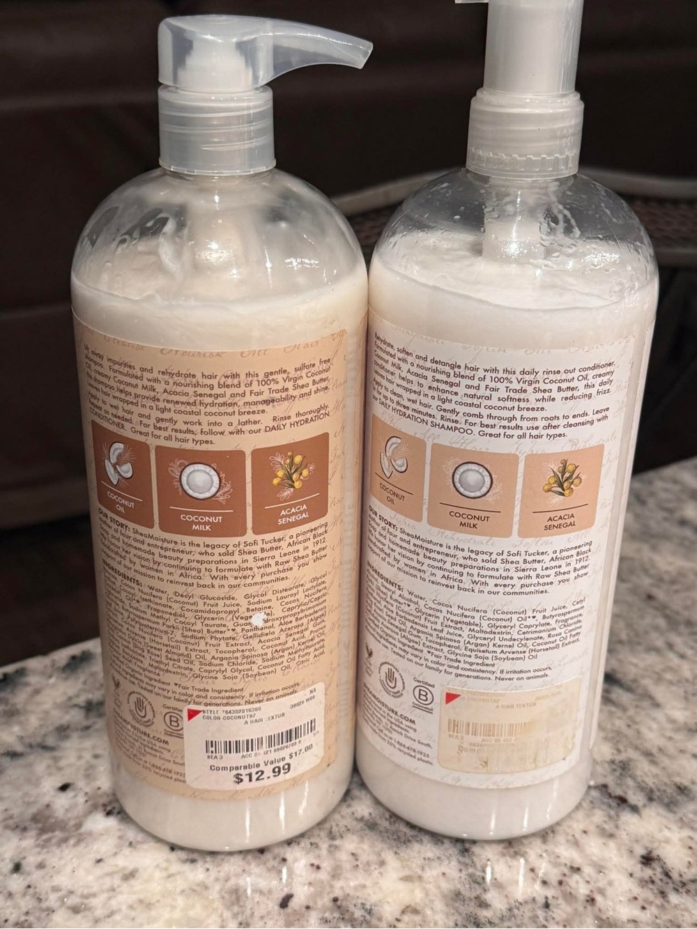 Shea Moisture 100% Virgin Coconut Oil Daily Hydration conditioner & Shampoo - - Picture 5 of 5